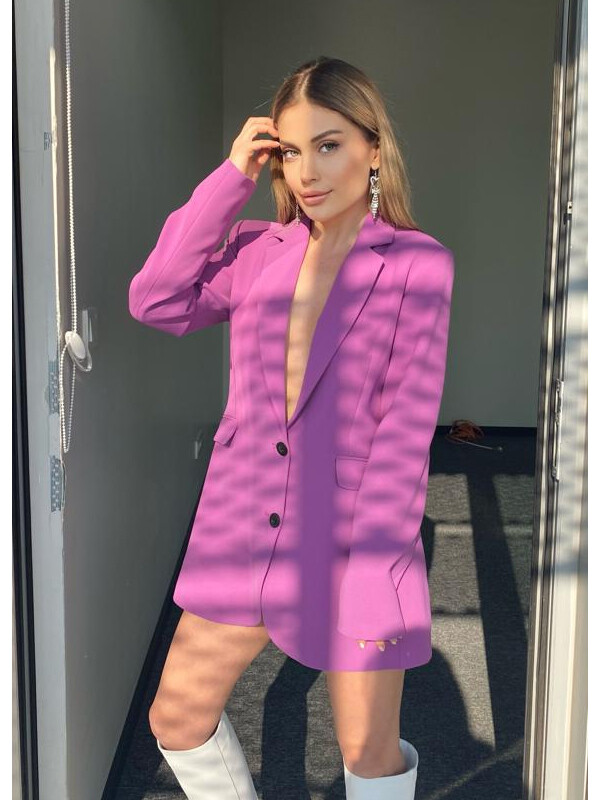 Fuşya Blazer Ceket 