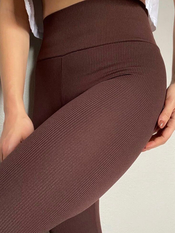 Kadın Fitilli Tayt Kahve