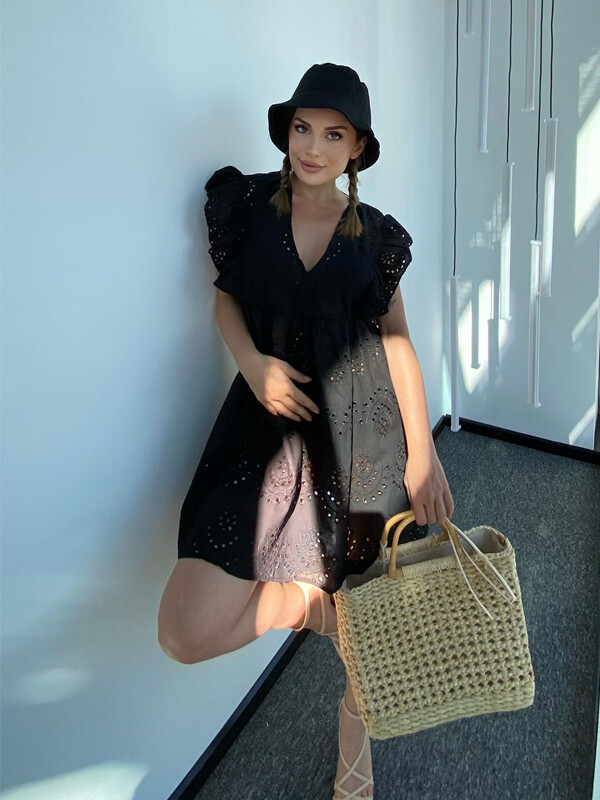 Kadın Siyah Fisto Pareo 