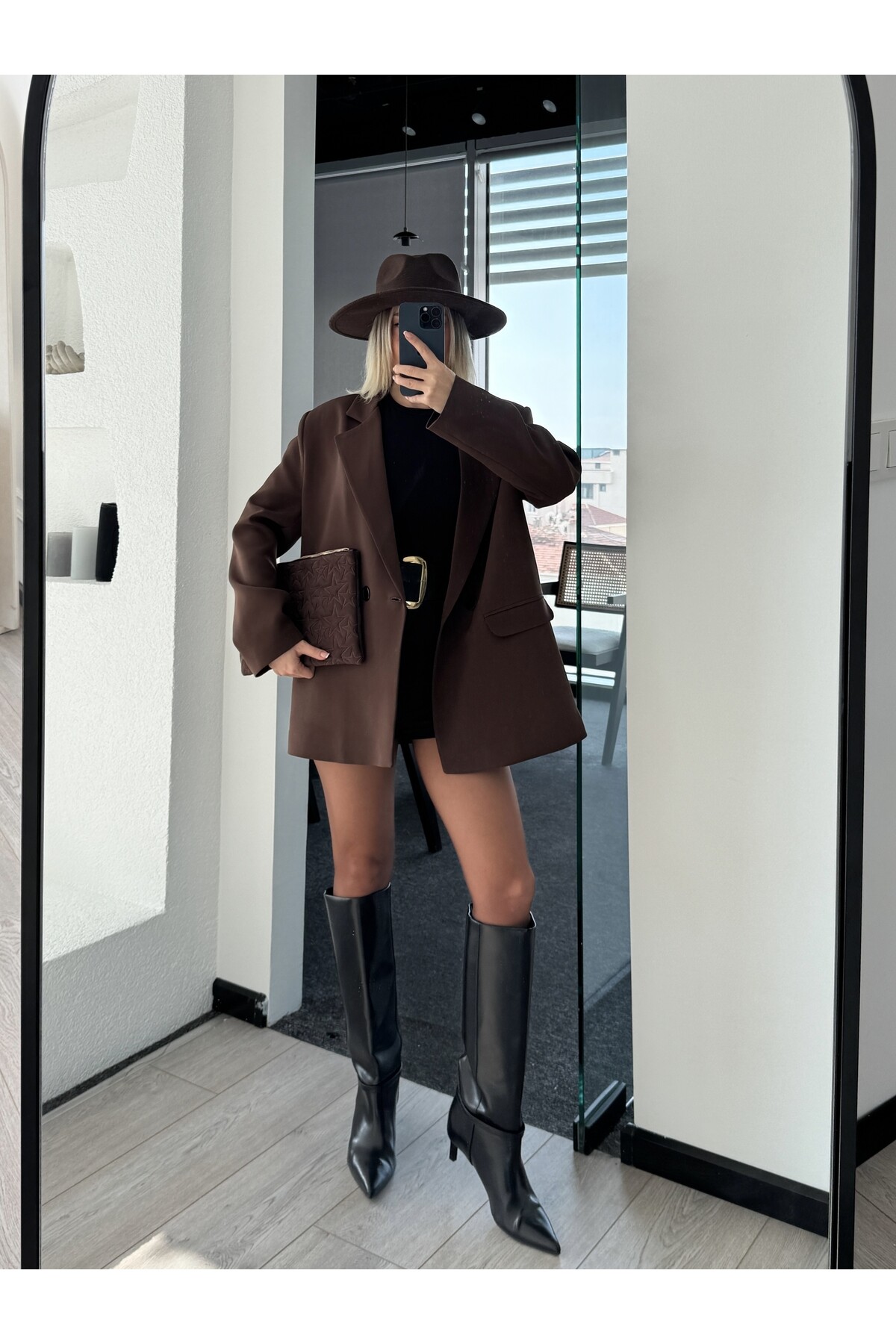 Çift Düğmeli Vatkalı Blazer Ceket