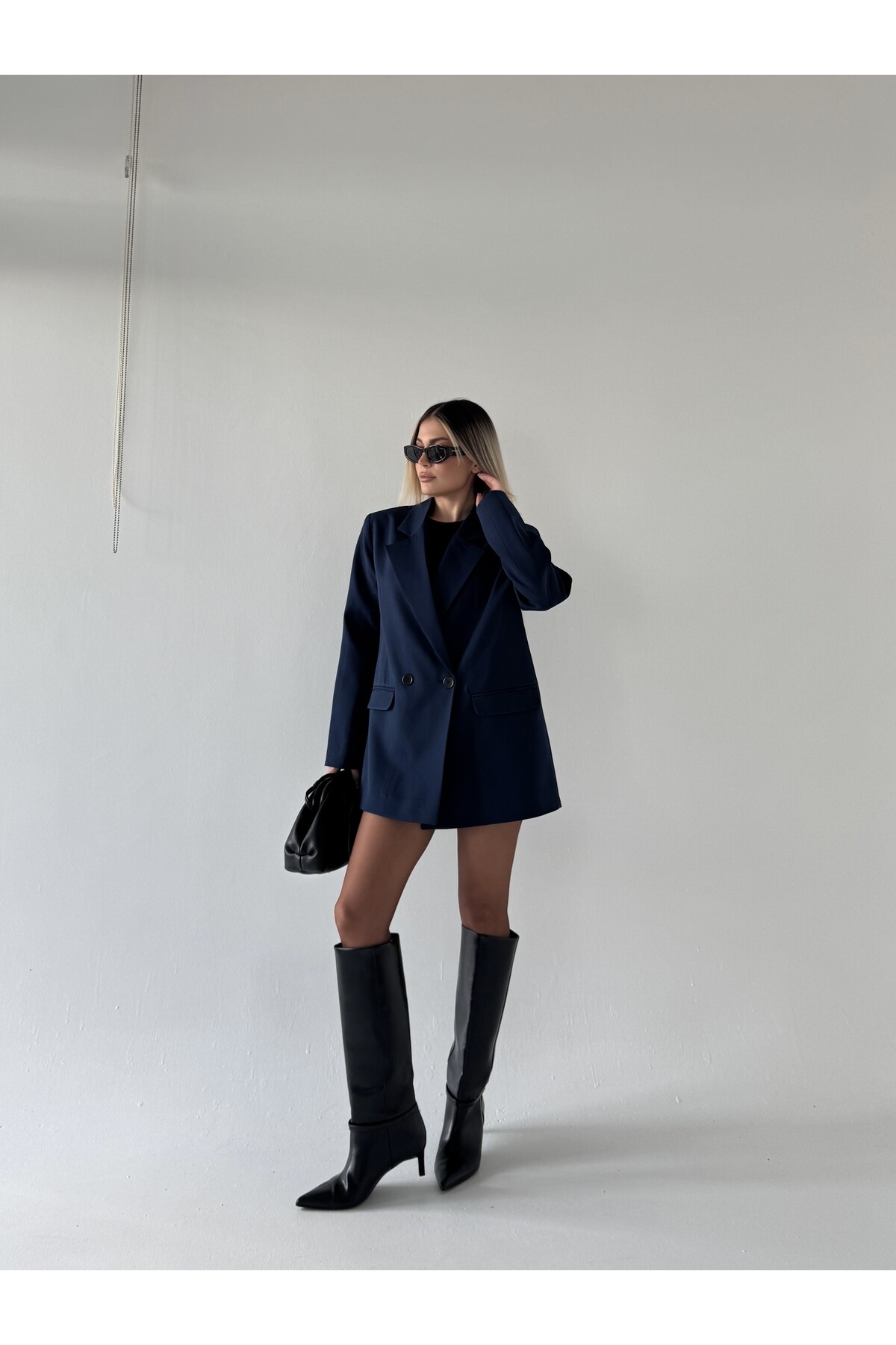 Çift Düğmeli Vatkalı Blazer Ceket