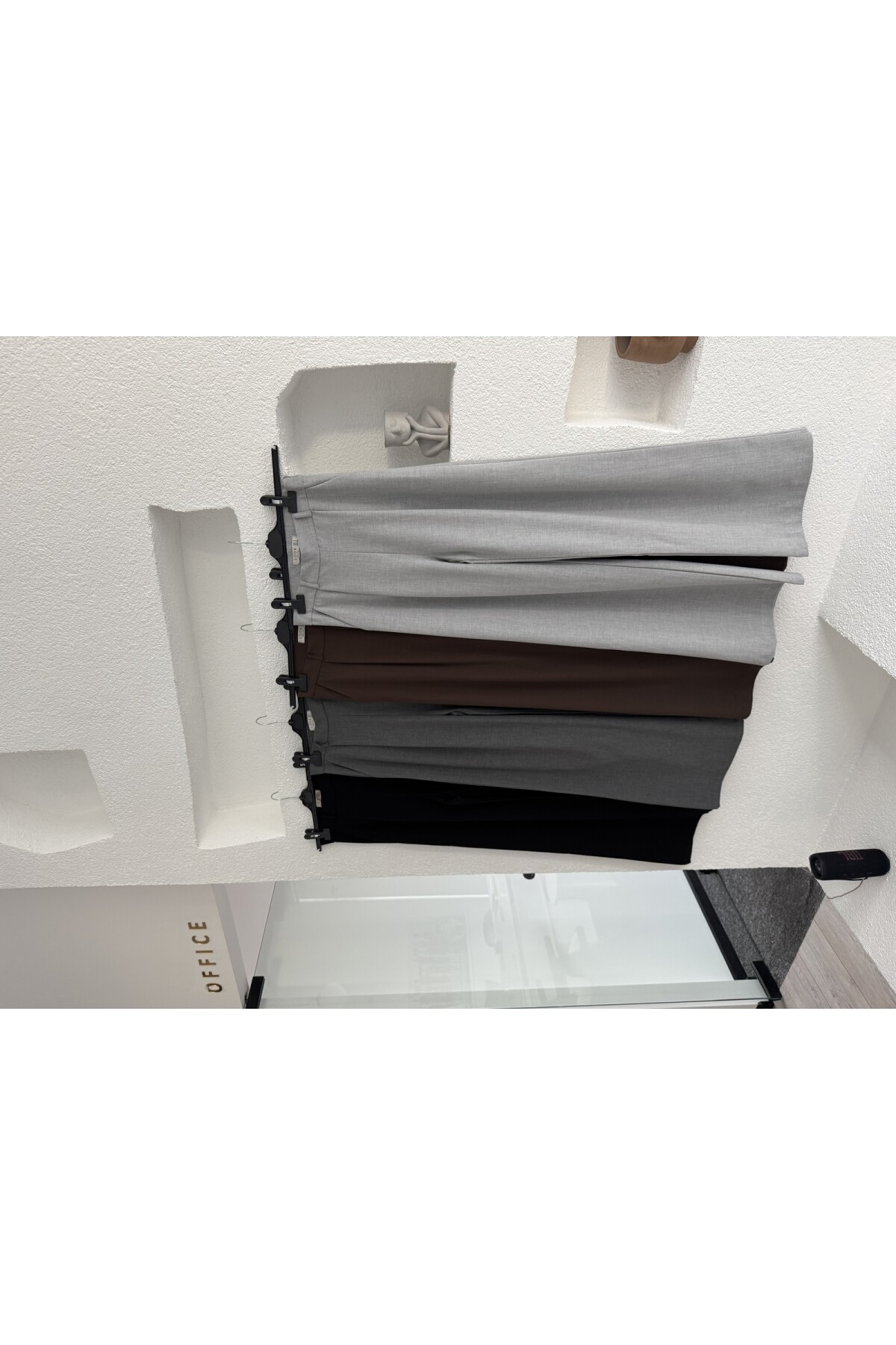 Kahverengi Poliviskon Kumaş Pileli Palazzo Kesim Pantolon