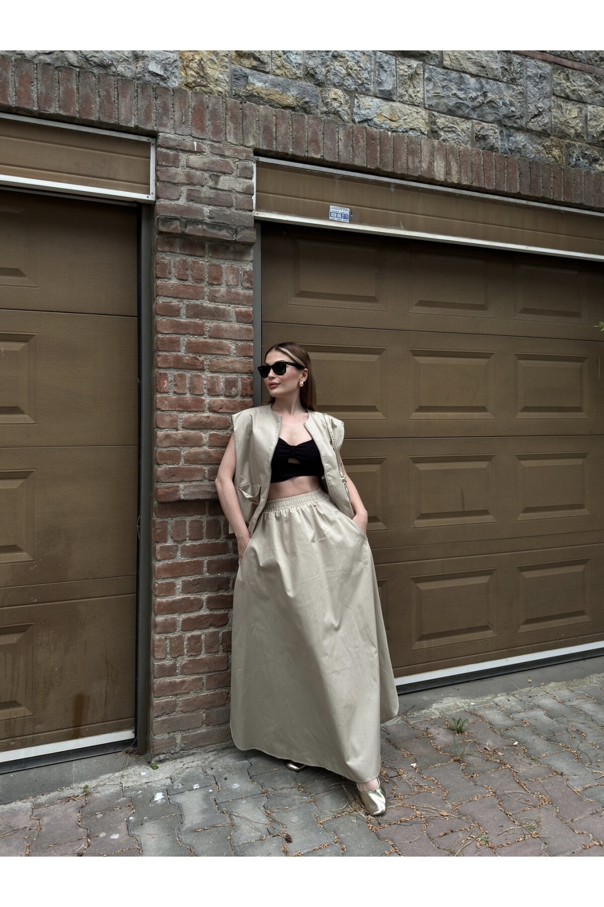 Kadın Astarlı Yelek Etek Takım