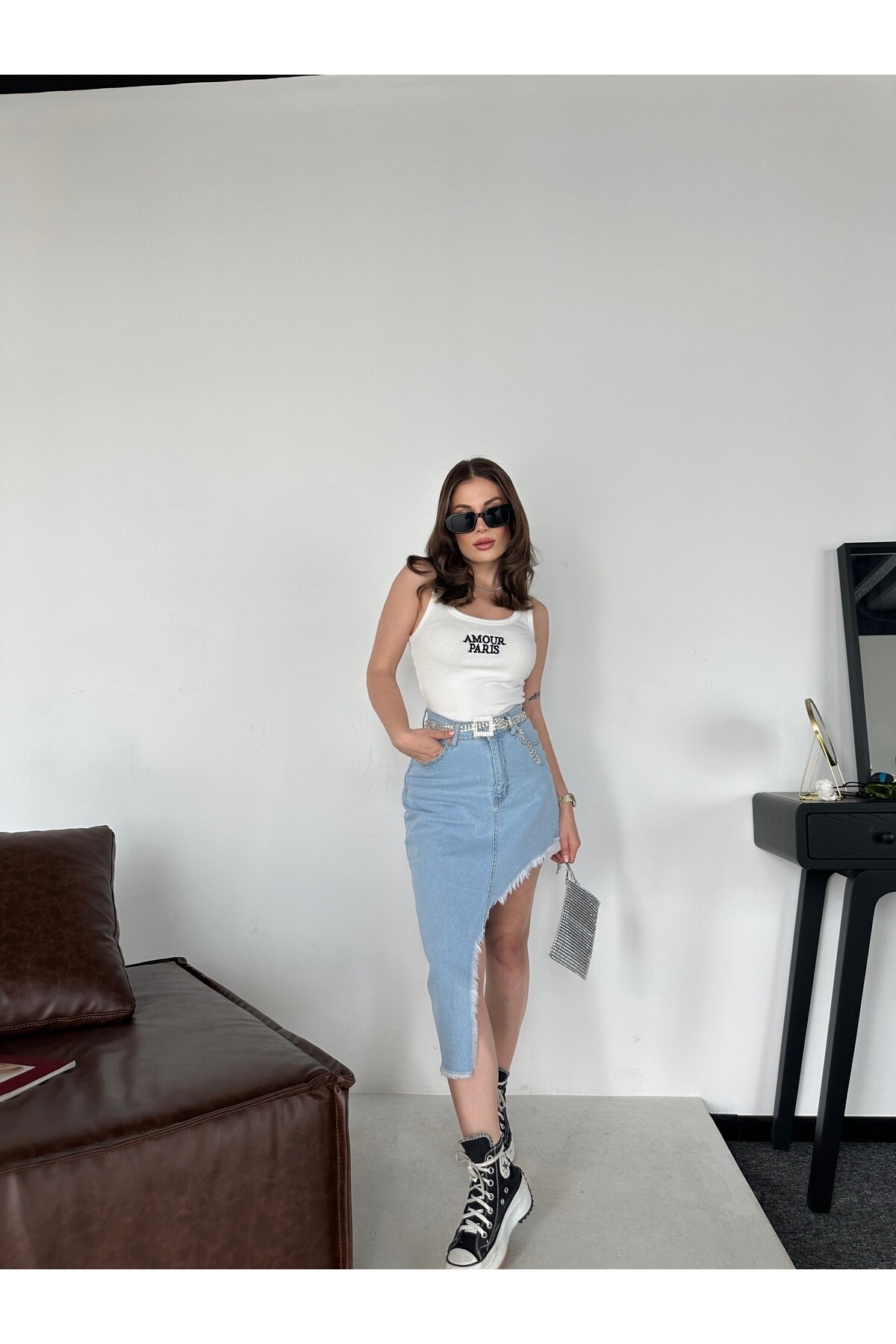 Kadın Ekru Amour Paris Fitilli Atlet  