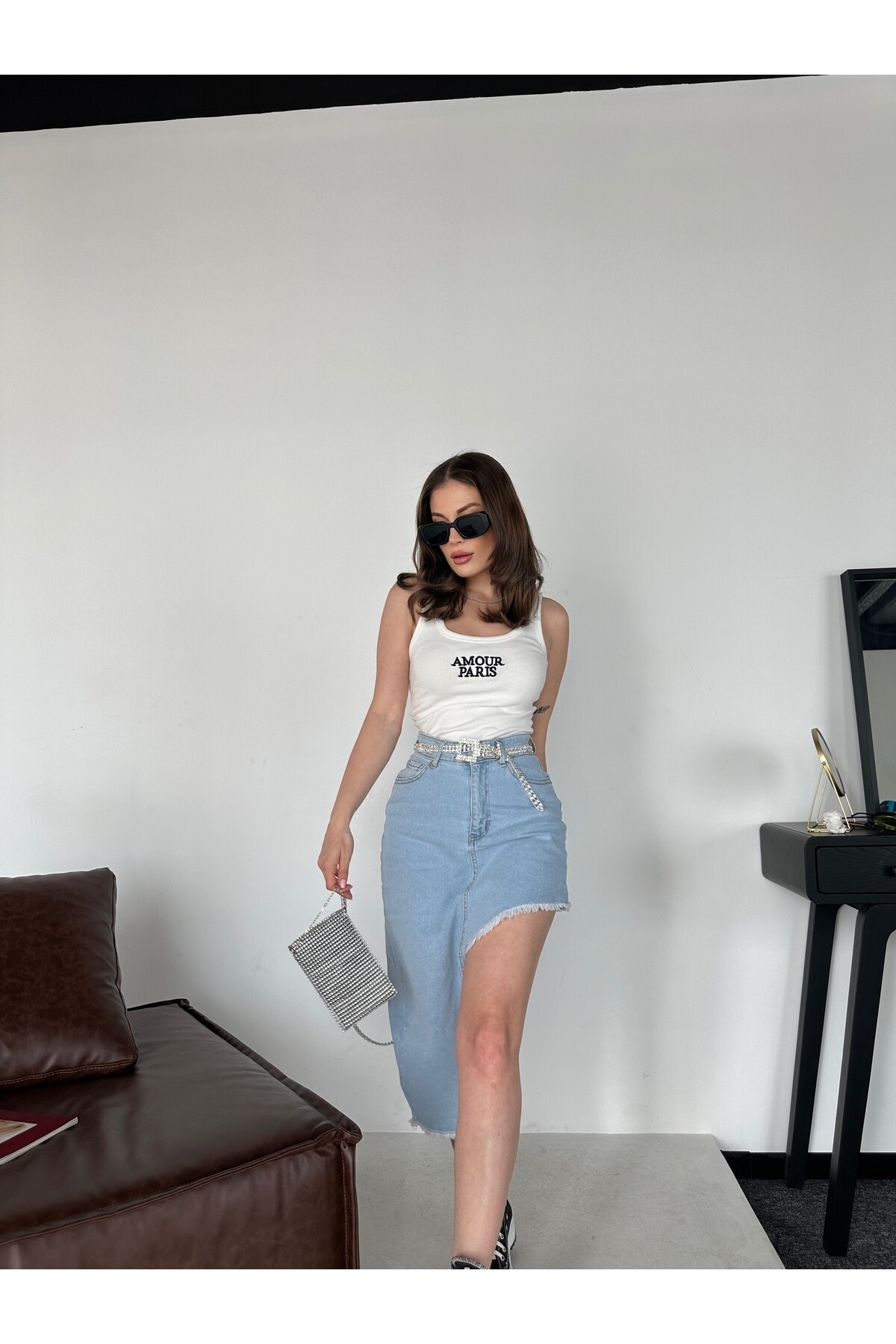 Kadın Ekru Amour Paris Fitilli Atlet  