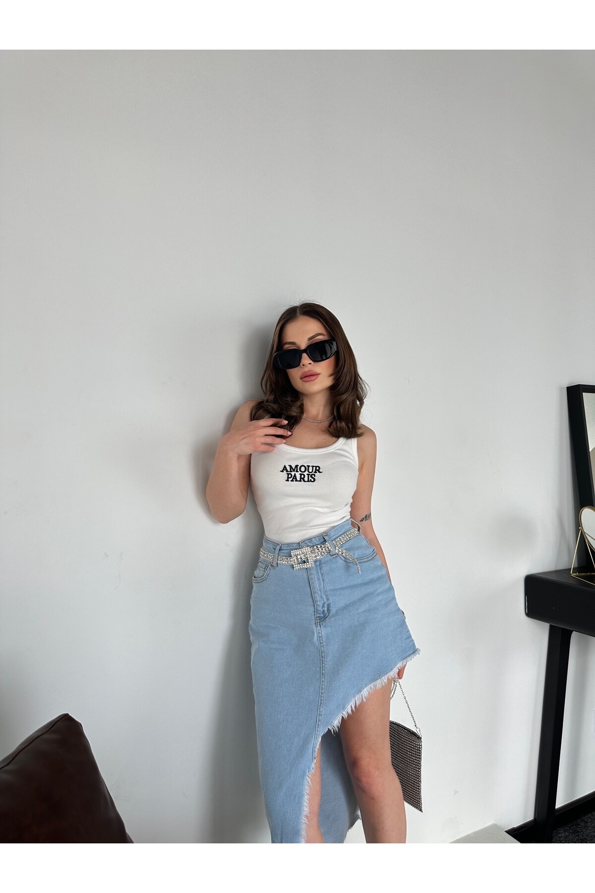 Kadın Ekru Amour Paris Fitilli Atlet  