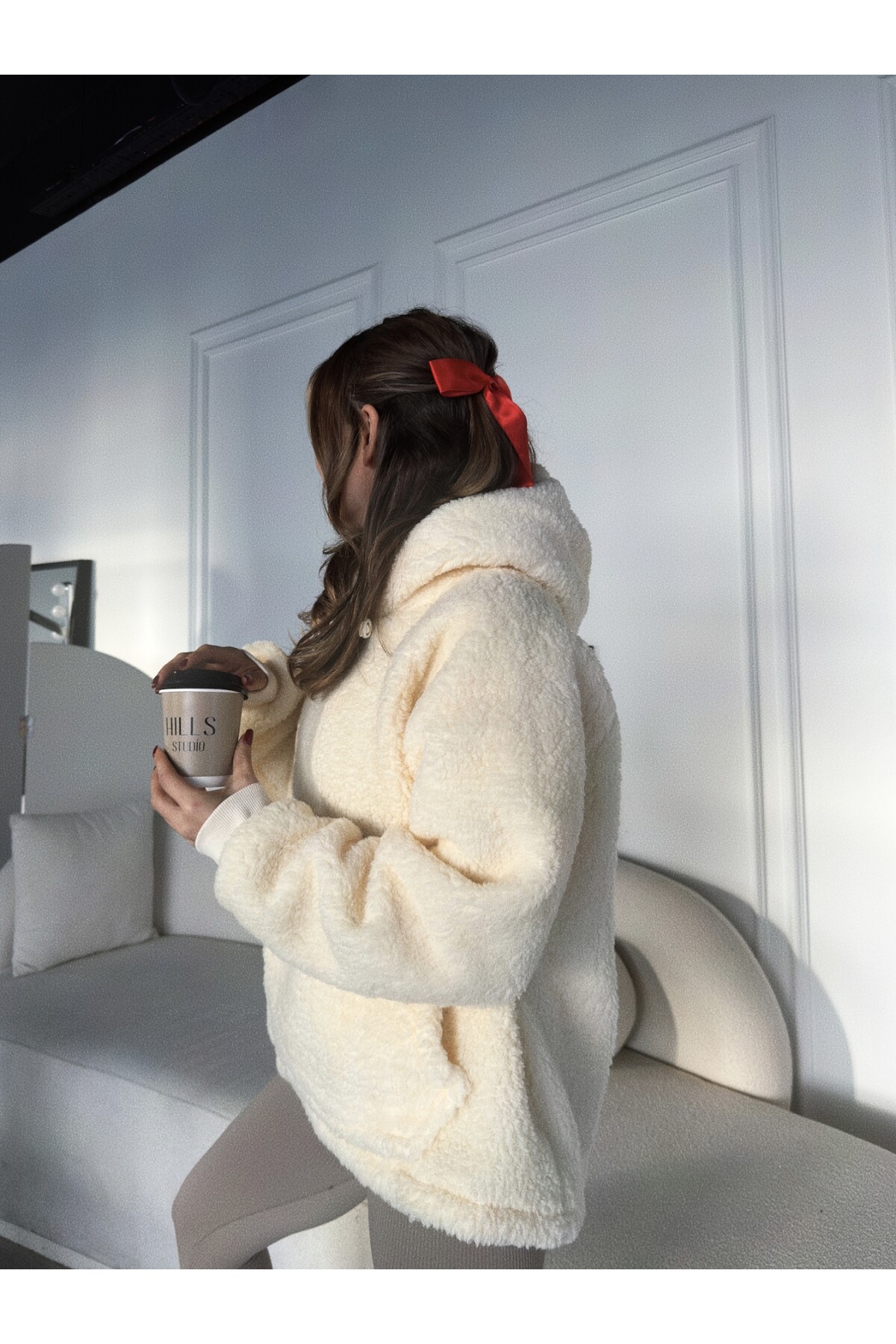 Kadın Orjinnal Marka Peluş Sweatshirt