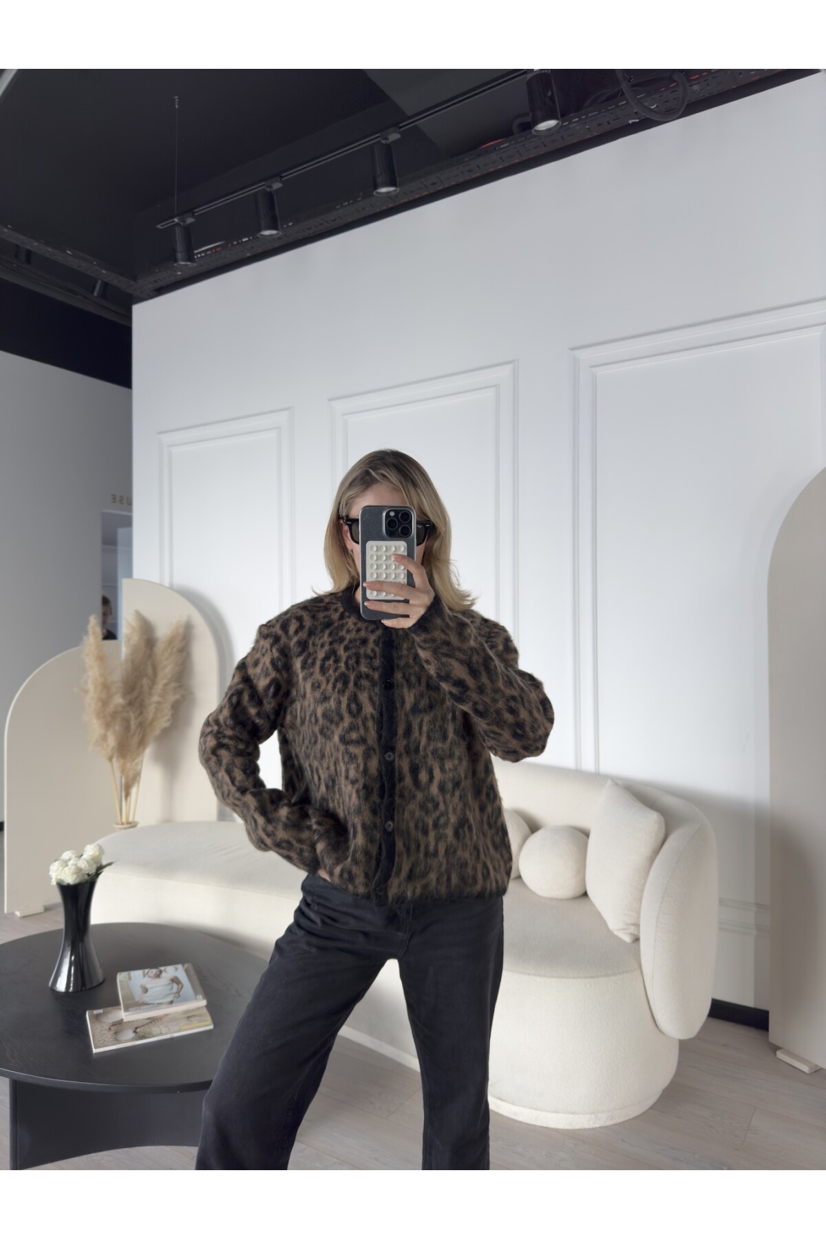 Kadın Orjinal Marka Leopar Desen Hırka