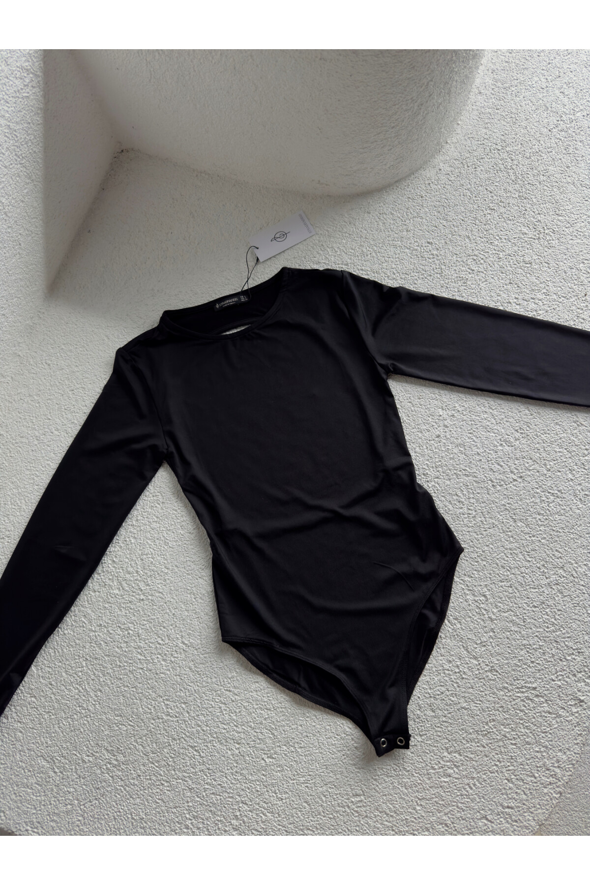 Kadın Siyah Orjinal Marka Sırt Dekolteli Çıtçıtlı BodySuit