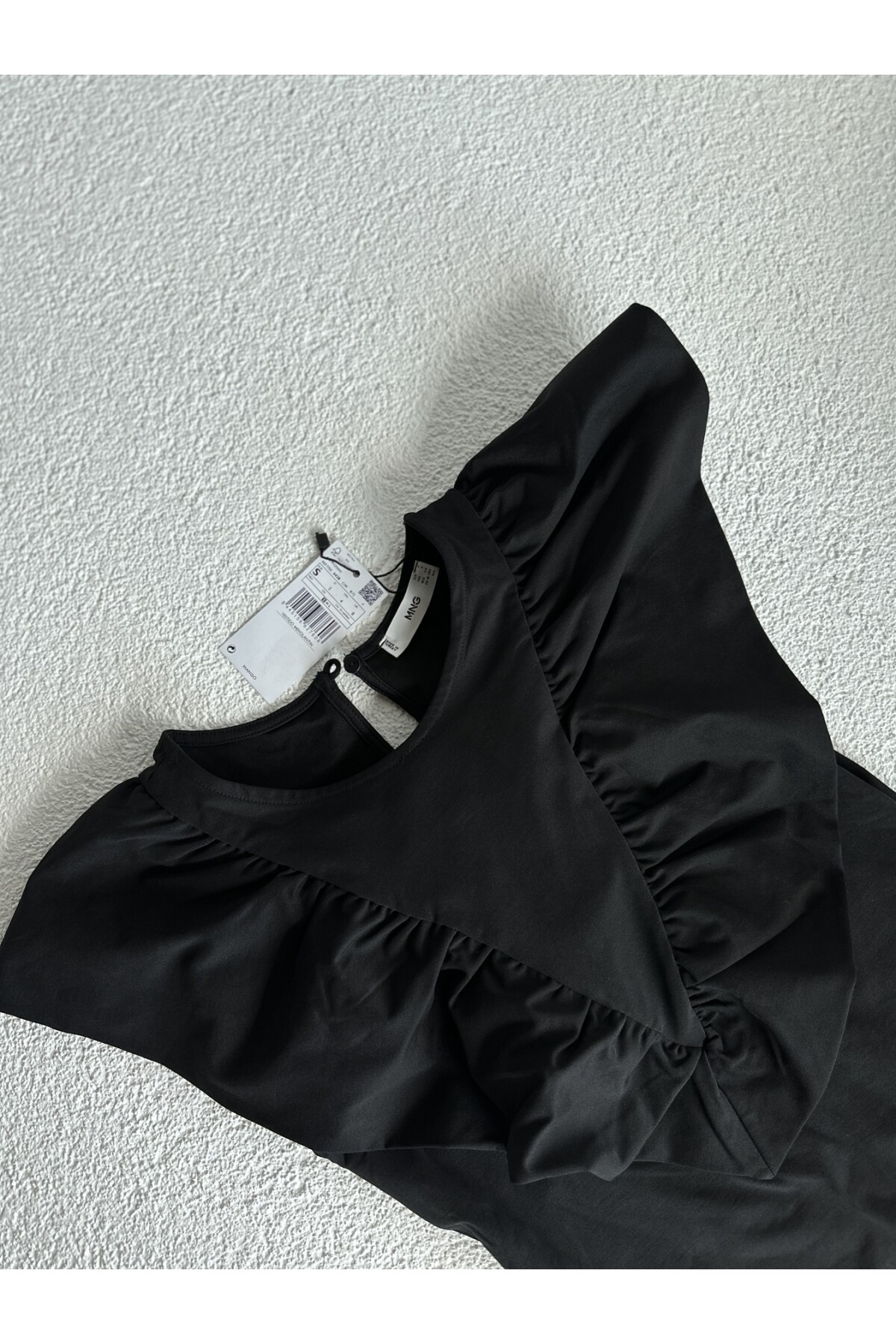 Kadın Siyah Orjinal Marka Volanlı Elbise