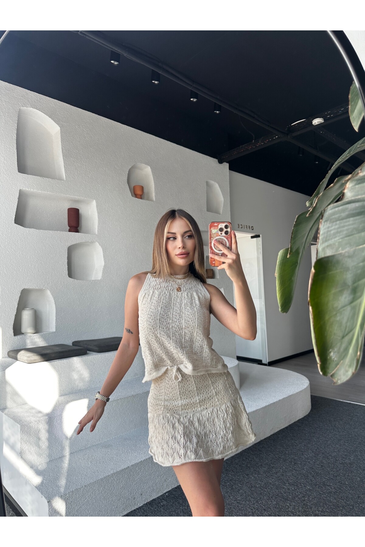 Kadın Taş Rengi Zara Model Takım