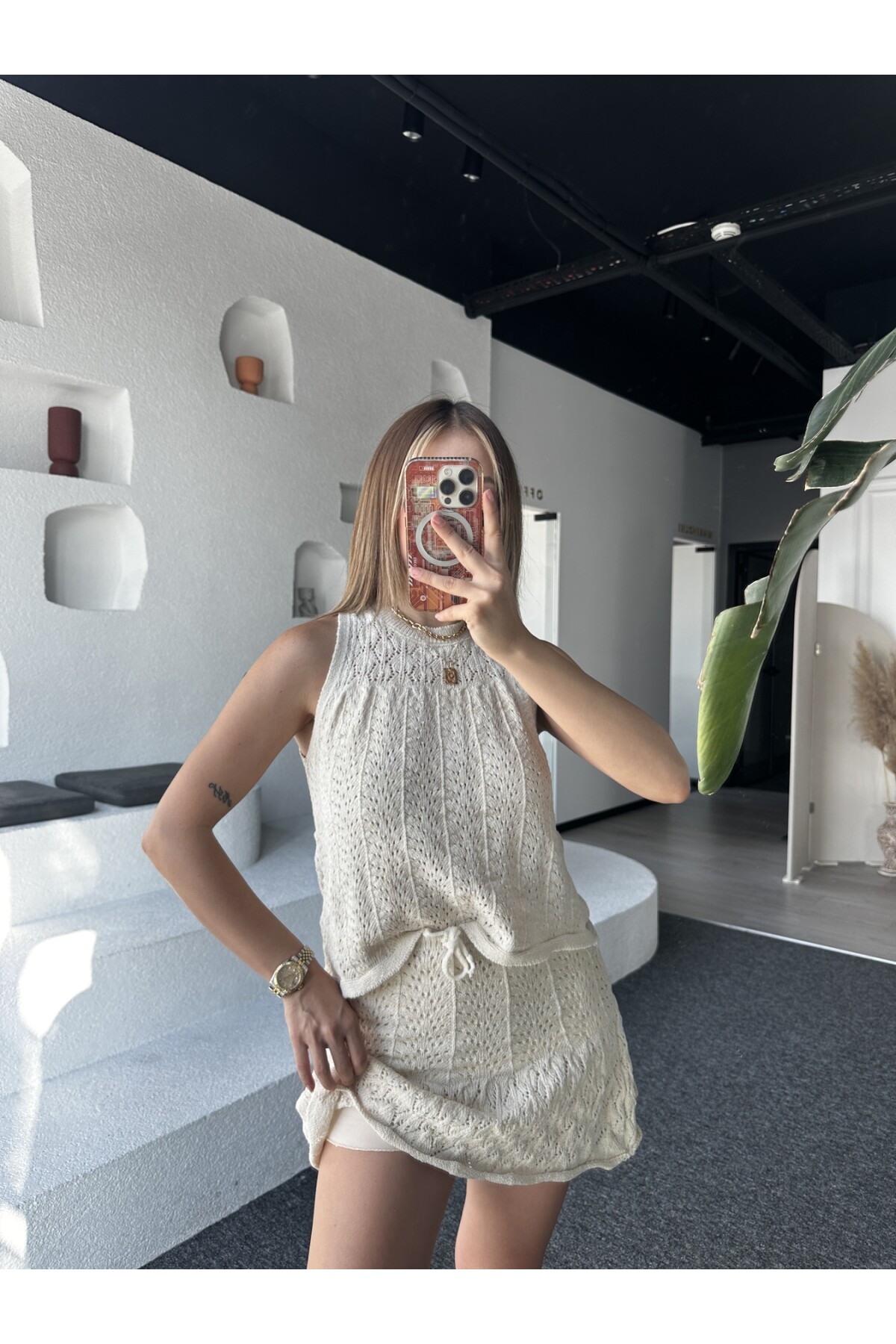 Kadın Taş Rengi Zara Model Takım