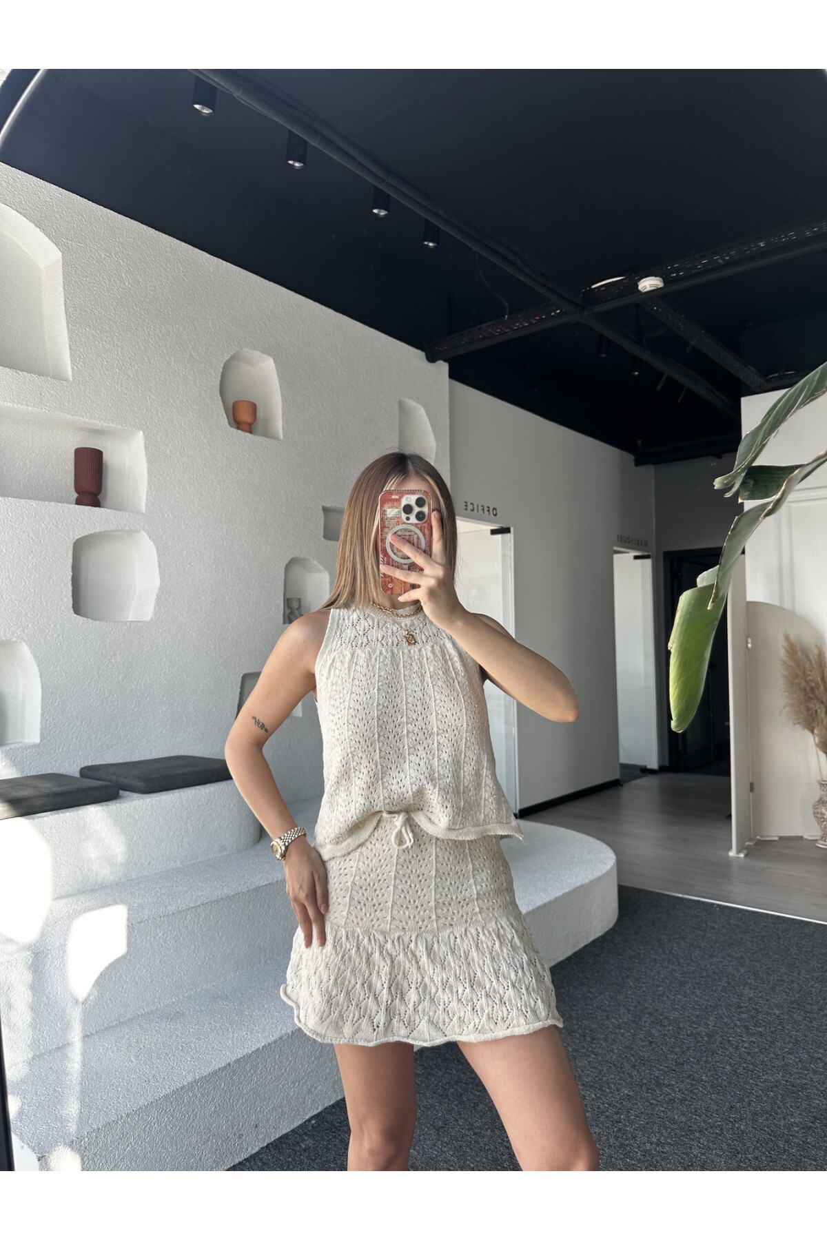 Kadın Taş Rengi Zara Model Takım