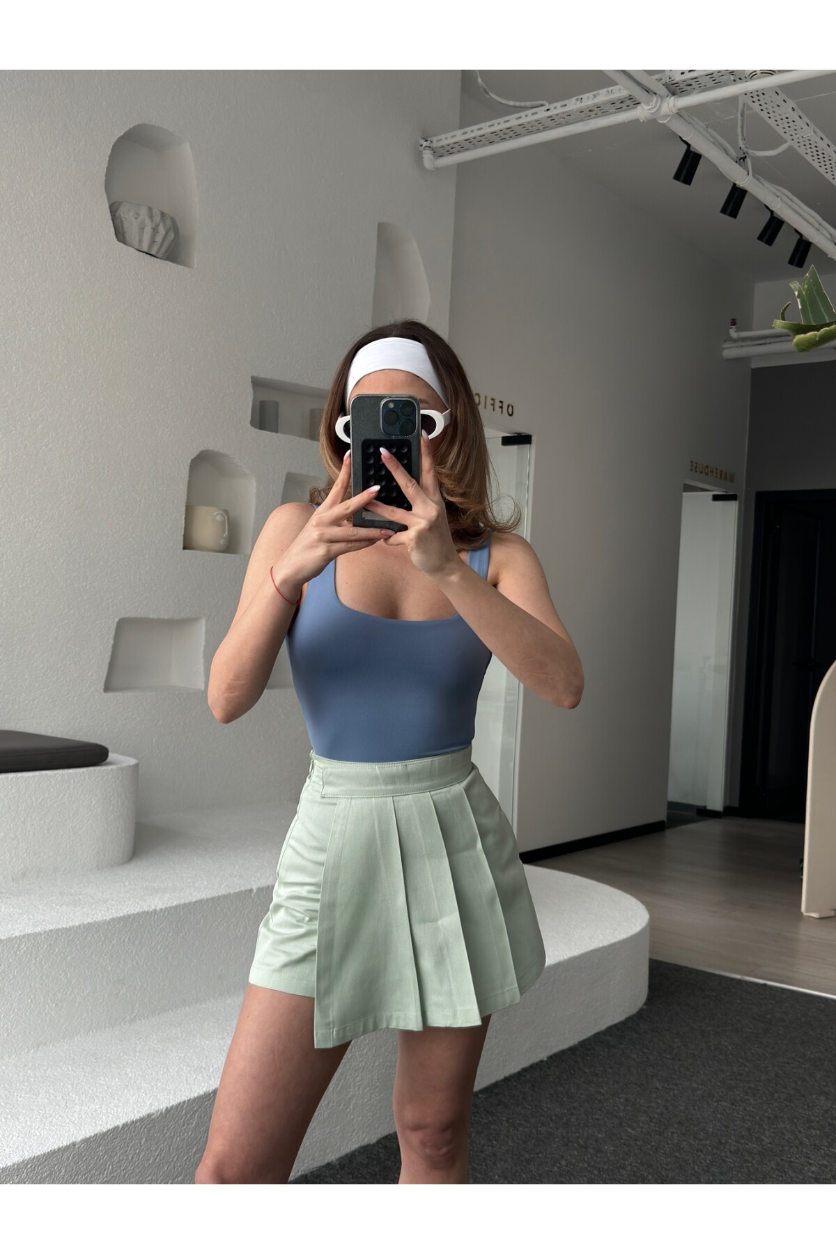 Kadın Yeşil Marka Model Şortlu Etek