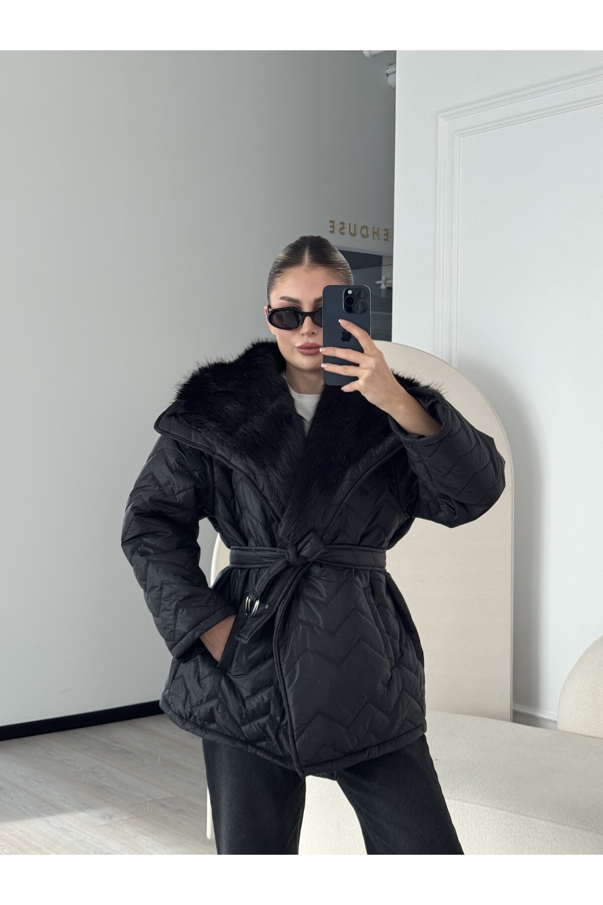 Premium Kürk Yakalı Mont