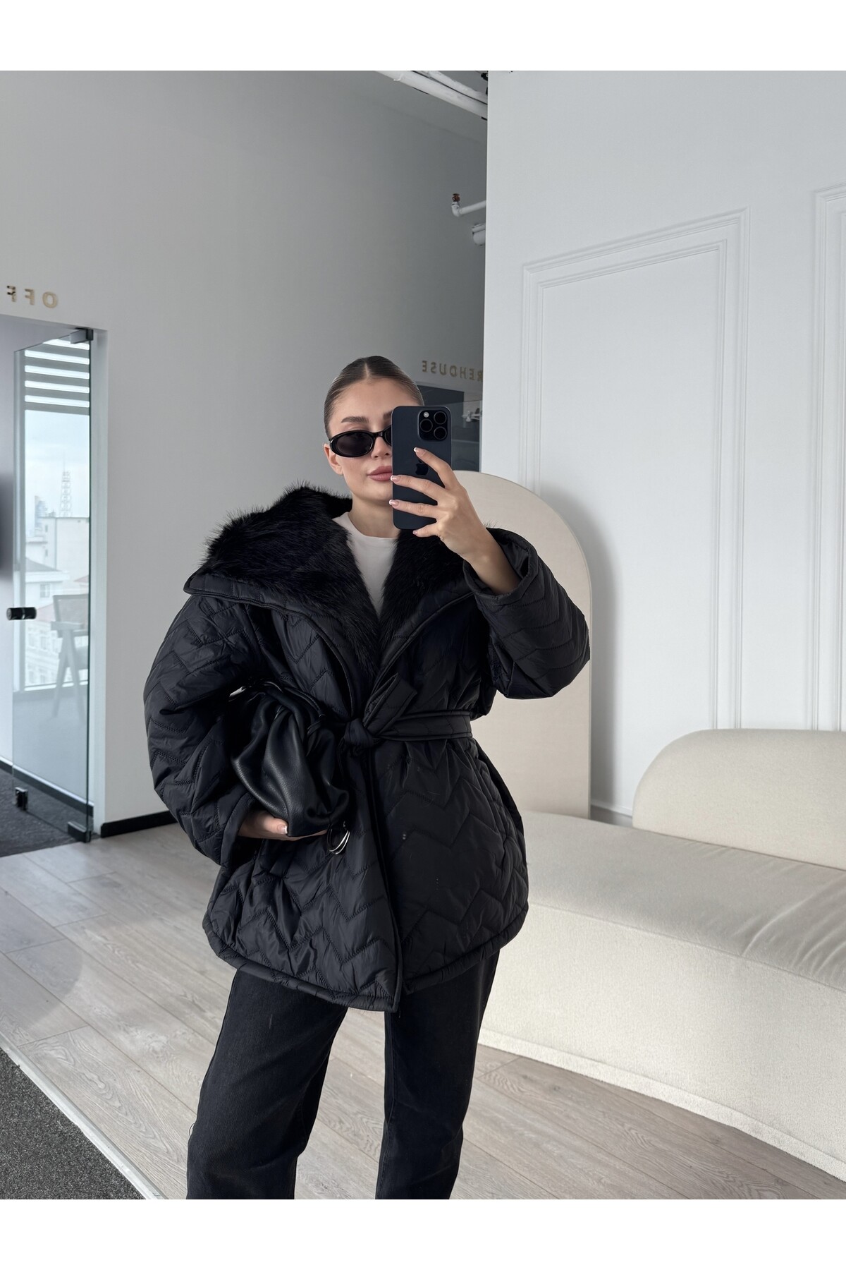 Premium Kürk Yakalı Mont