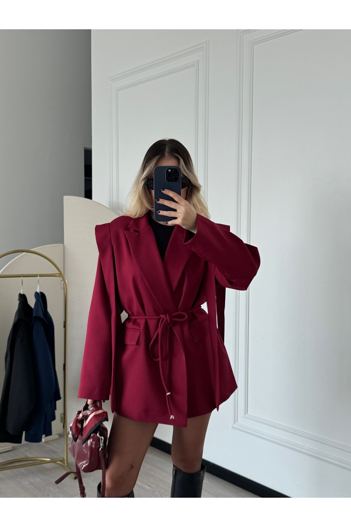 Tasarım Bağlamalı Blazer Ceket