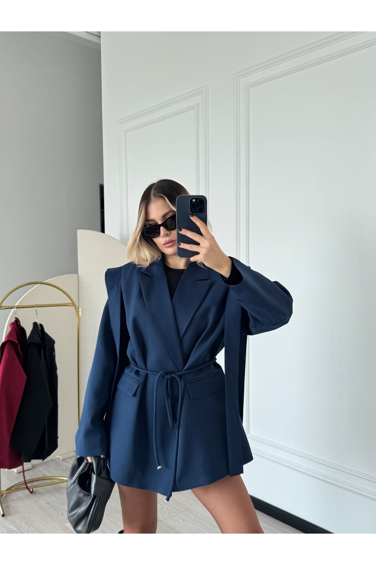 Tasarım Bağlamalı Blazer Ceket