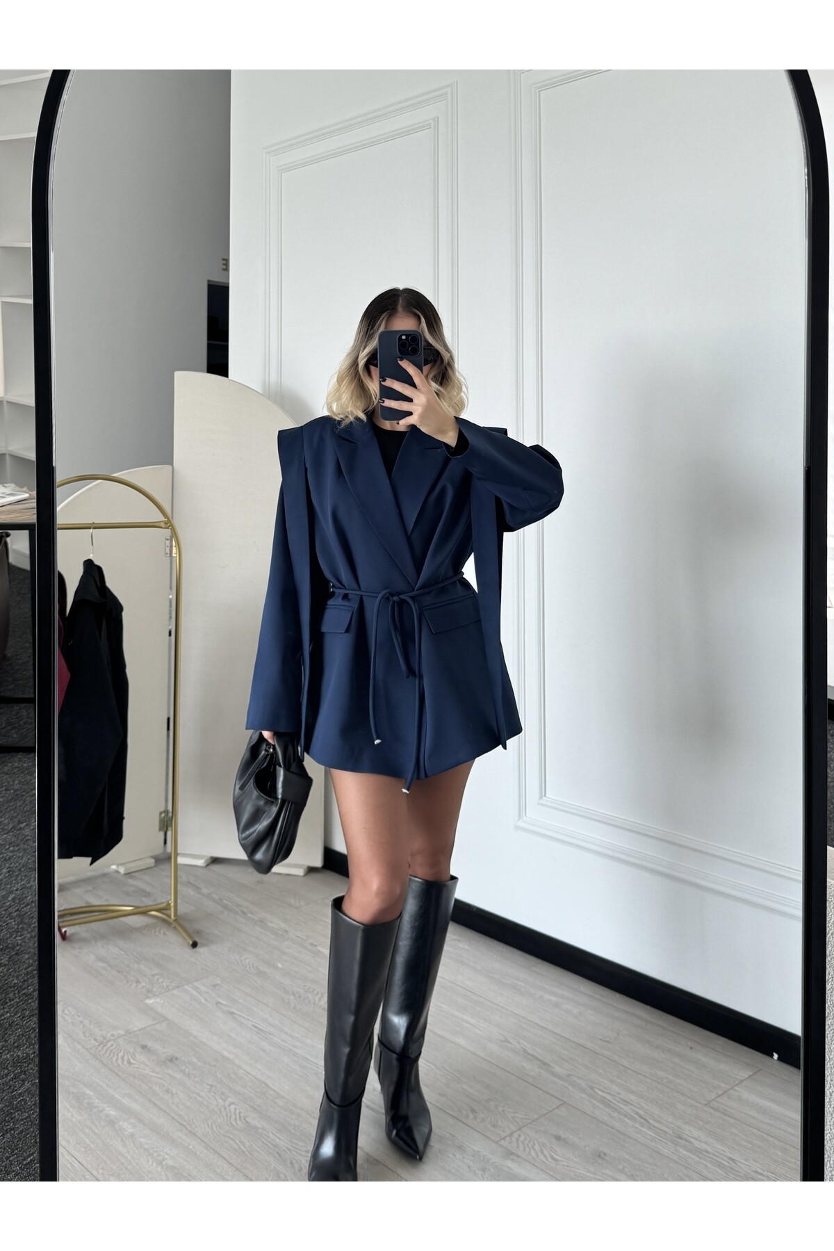 Tasarım Bağlamalı Blazer Ceket