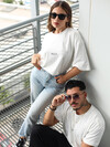 Hills Oversize Baskılı %100 Pamuk Kumaş Unisex Tişört 