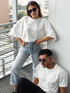 Hills Oversize Baskılı %100 Pamuk Kumaş Unisex Tişört 