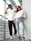Hills Oversize Baskılı %100 Pamuk Kumaş Unisex Tişört 