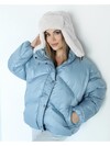 Kadın Oversize Şişme Puffy Mont Mavi