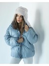 Kadın Oversize Şişme Puffy Mont Mavi