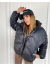 Kadın Oversize Şişme Puffy Mont Siyah