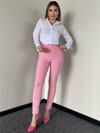 Kadın Pembe Ekstra Yüksek Bel Likralı Slim Flare Jean 