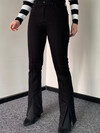 Siyah Yüksek Bel Slim Flare Jean 