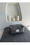 Hills Studio Gri Peluş Büyük Boy Puffy Makyaj Çantası