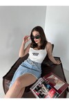 Kadın Ekru Amour Paris Fitilli Atlet  