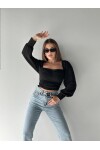 Kadın Gloplu Valonlu Kol Drape Bluz