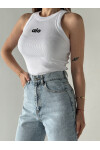 Kadın High Waist Paçaları Katlamalı Jean