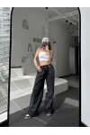 Kadın Marka Model Bol Paça yırtmaçlı jean pantolon