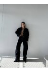 Kadın Marka Model Dikiş Detaylı Denim Alt Üst Takım