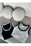 Kadın Marka Muadil Fitilli Crop Atlet Bluz