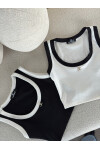 Kadın Marka Muadil Fitilli Crop Atlet Bluz