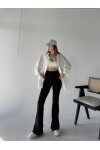 Kadın Oversize Dökümlü Tek Cepli Dokulu Gömlek