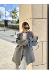 Kadın Gri Basic Astarlı Blazer Ceket