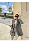 Kadın Gri Basic Astarlı Blazer Ceket