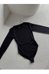 Kadın Siyah Orjinal Marka Sırt Dekolteli Çıtçıtlı BodySuit