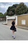 Kadın Siyah Yüksek Bel Balon Etek