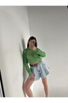 Kadın Yüksek Bel Stradivarus Model A Kesim Denim Kemerli Şort
